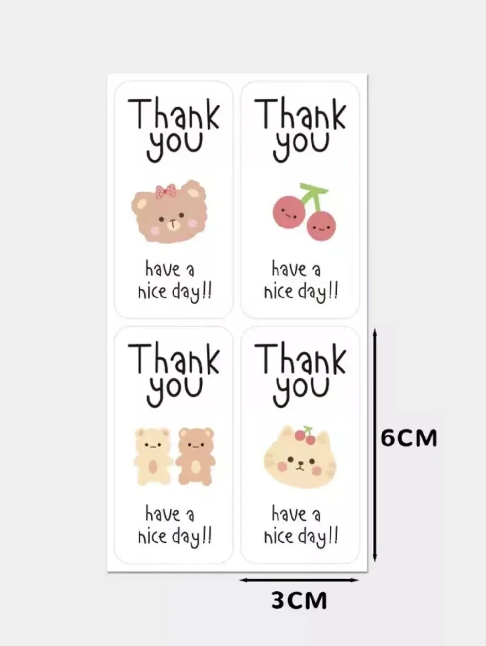 2/$18 Thank You Packing Stickers